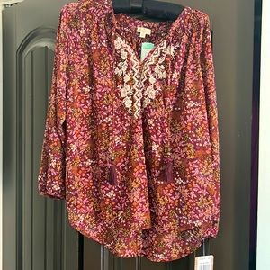 Long sleeve blouse. Mason & Belle. Never worn.